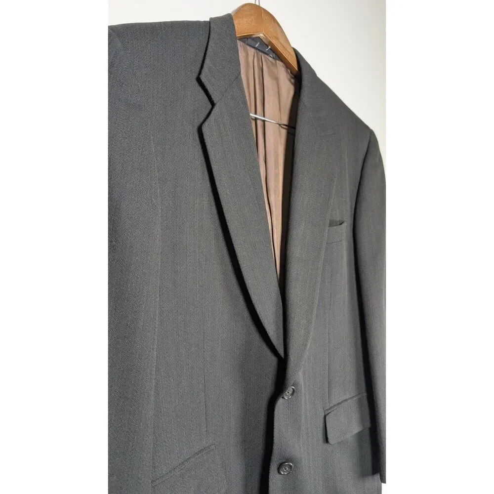 Vintage Terzo Uomo 38R Charcoal Sport Coat Blazer Old Money Union Made USA